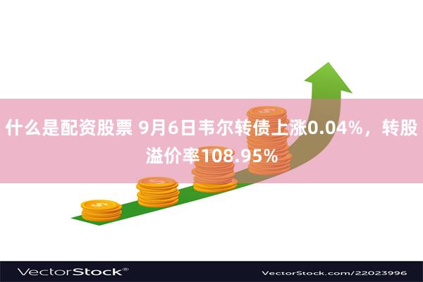 什么是配资股票 9月6日韦尔转债上涨0.04%，转股溢价率108.95%